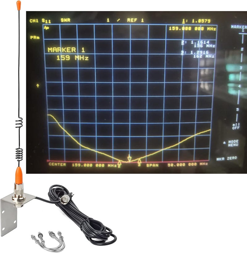 HYS VHF Marine/Boats Radio Antenna, Low-Profile 156-163mhz Antennas W/16.4ft(5m) RG58 Low Loss Premium Coaxial Cable with PL259 for Standard Truck Horizon Cobra Icom VHF Marine Mobile Radio - Image 4